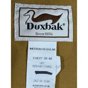 Duxback Men Medium Tan Hunting Zip Front Vest Outdoor Field Shooting Sportswear